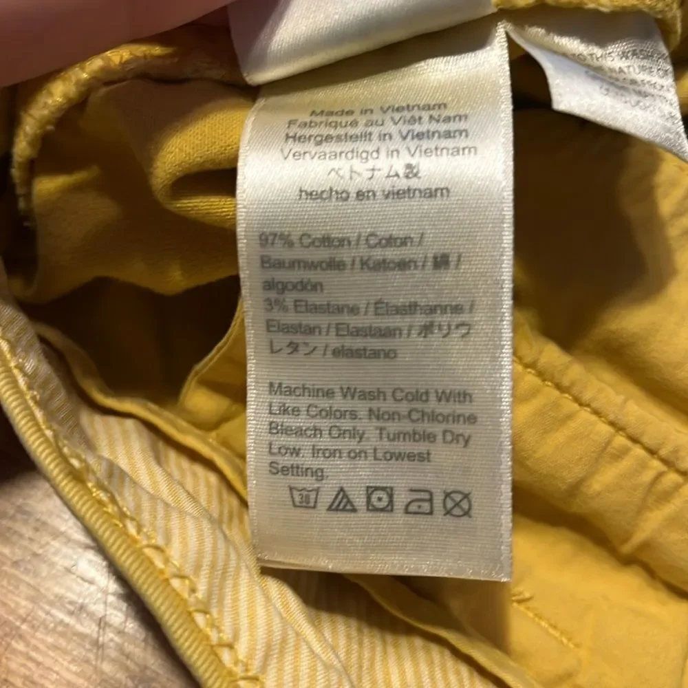J. Crew Yellow Bermuda Shorts Casual Cotton Blend